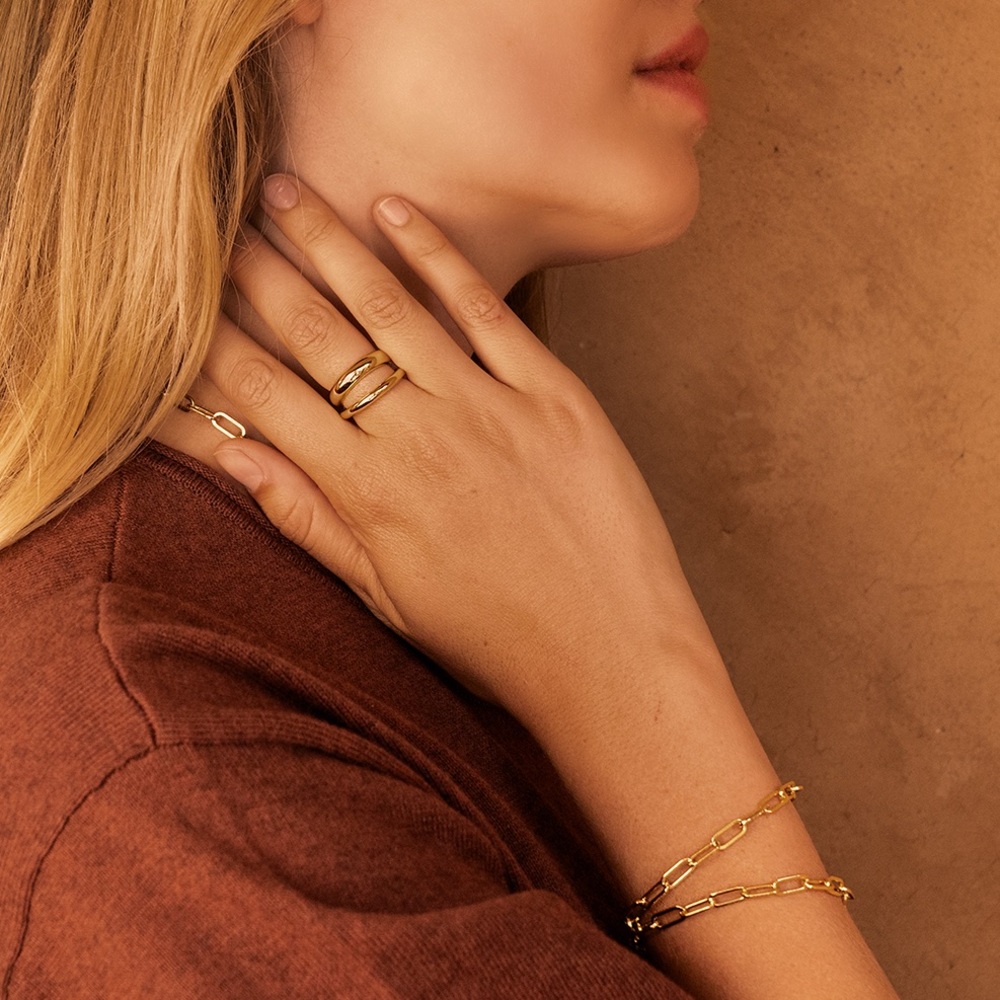 Loren Stewart Double Wrap Toggle Bracelet & Deux‎ Ring